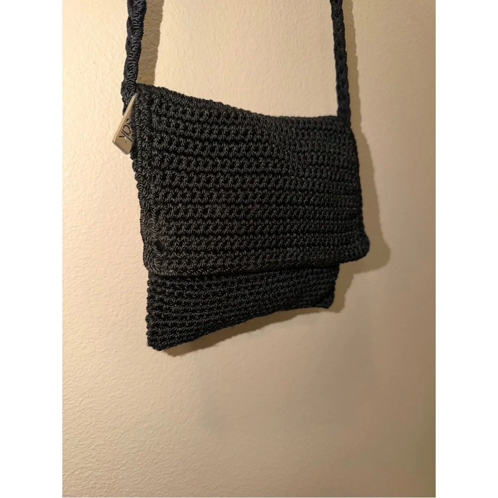 THE SAK Small Y2K Black Crochet Crossbody - Picture 4 of 10